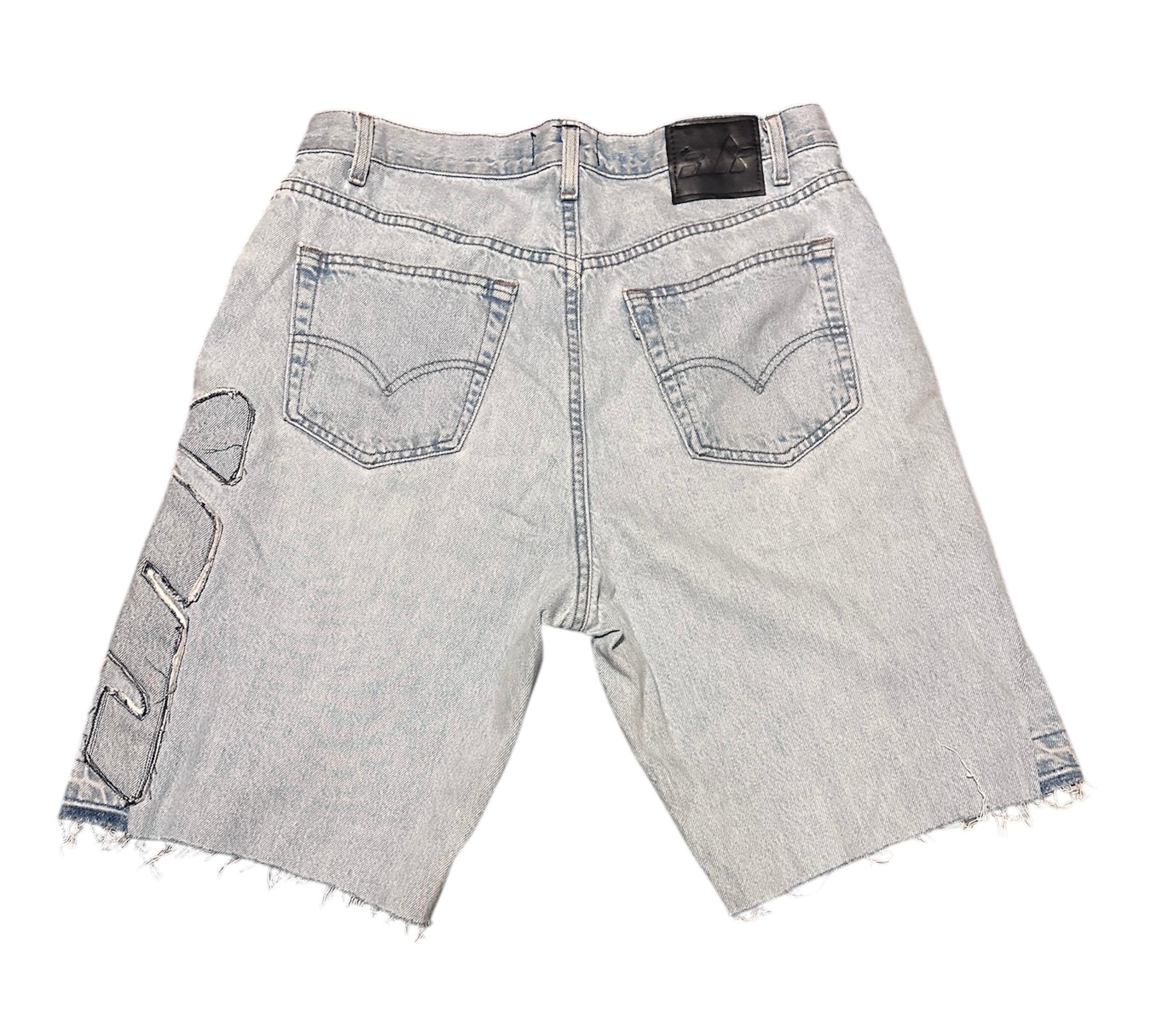 3k Puff Logo Denim Shorts "Light Blue"