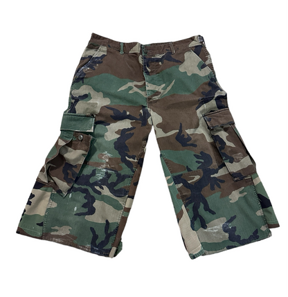 3k BDU Camo Flare Shorts