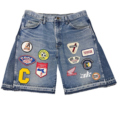 3k Patch Flare Shorts