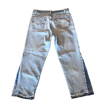 3k "Collage Patch" Flare Jeans (Light Blue)