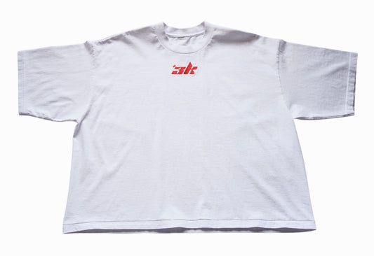 3k Center Logo Tee "White Cherry"