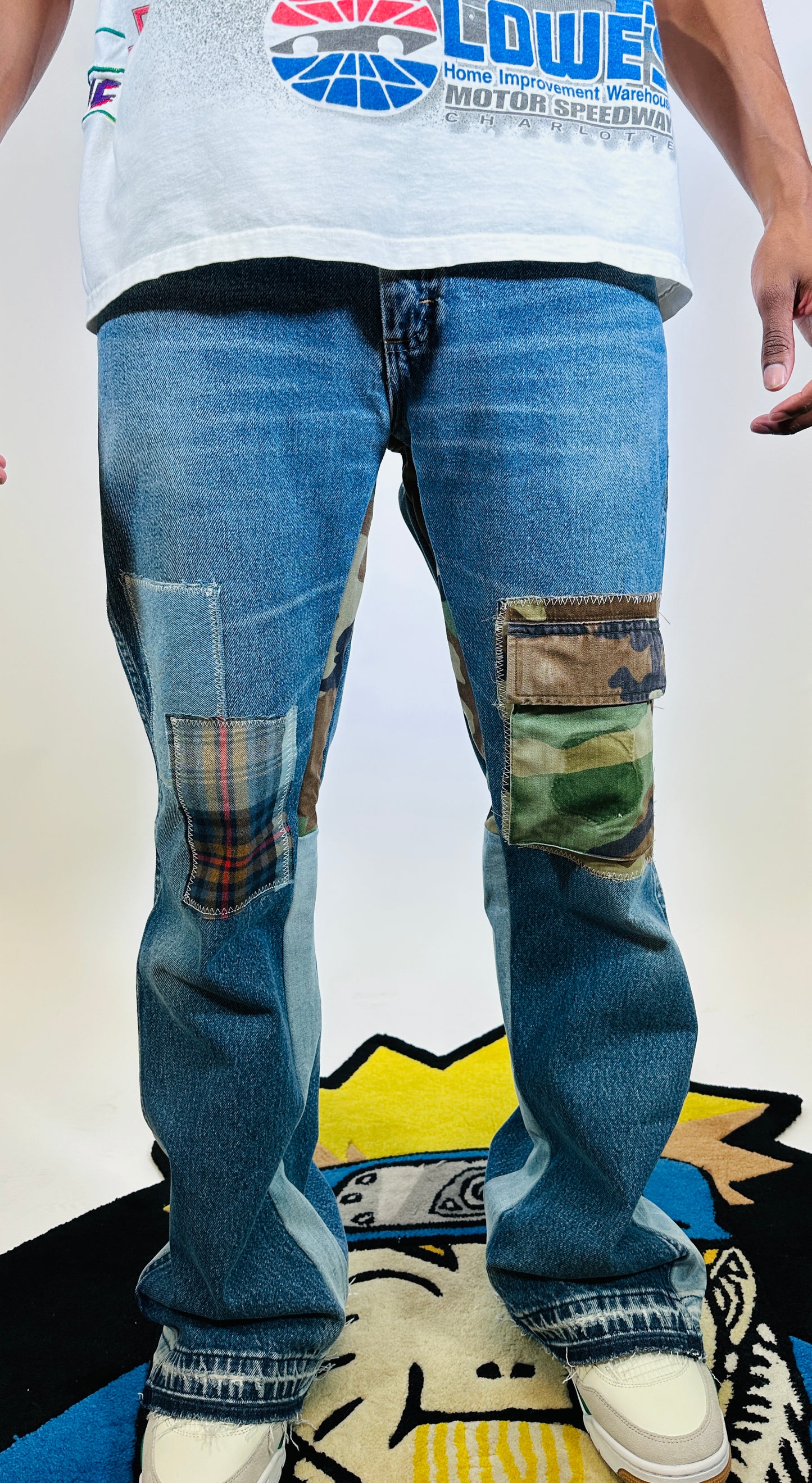 3k Flare Jeans (Blue/Camo)