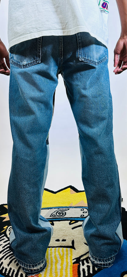 3k Flare Jeans (Blue/Camo)